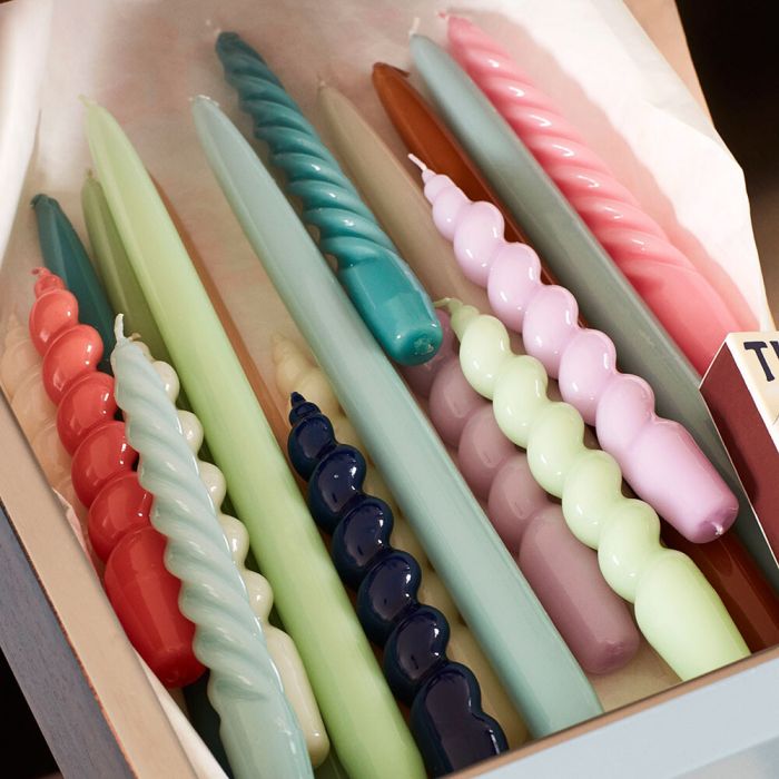 Hay Candle Twist Set of 6 - Caramel, Peach & Lavender