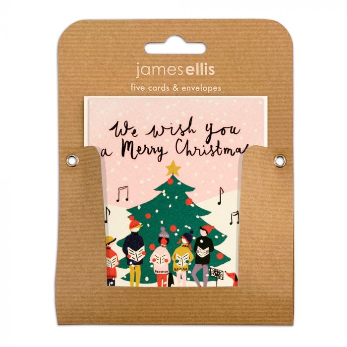 Carol Singers Mini Pack of 5 Christmas Cards