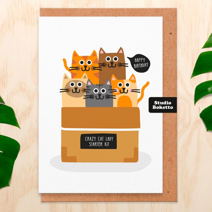 Cat Lady Starter Kit Birthday Card