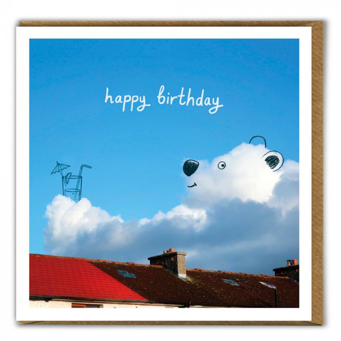 Bear Cocktail Birthday Card