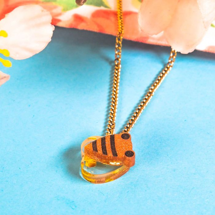 Tatty Devine Mini Bumblebee Pendant Necklace