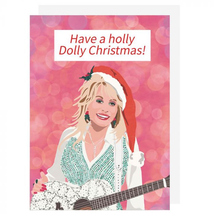 Holly Dolly Christmas Card