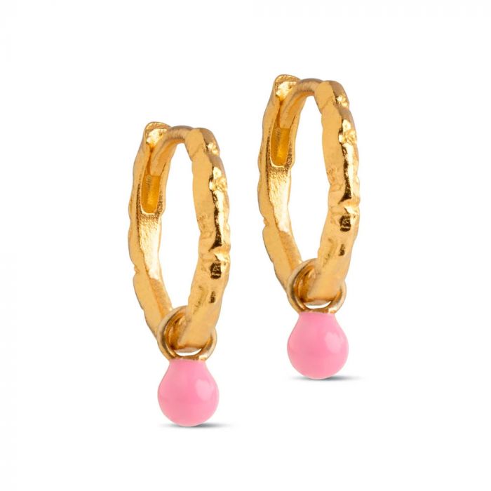 Enamel Copenhagen Belle Earrings Light Pink Utility Gift UK