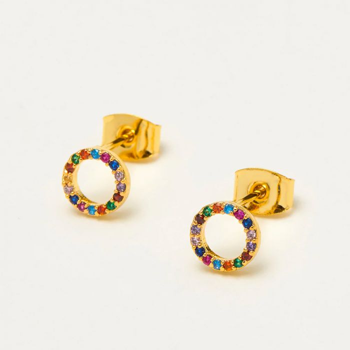 Rainbow cubic zirconia earrings deals