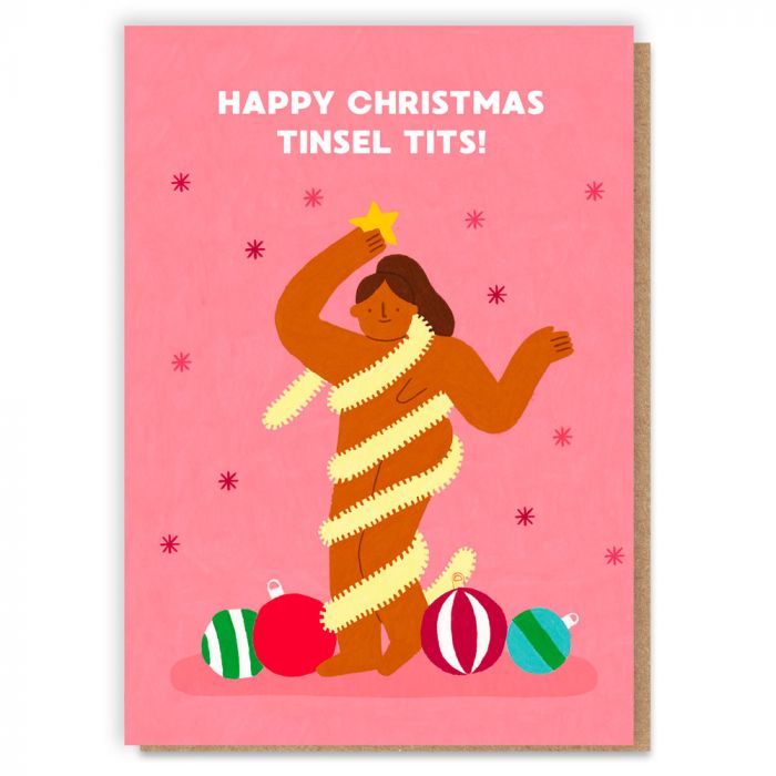 Tinsel Tits Christmas Card