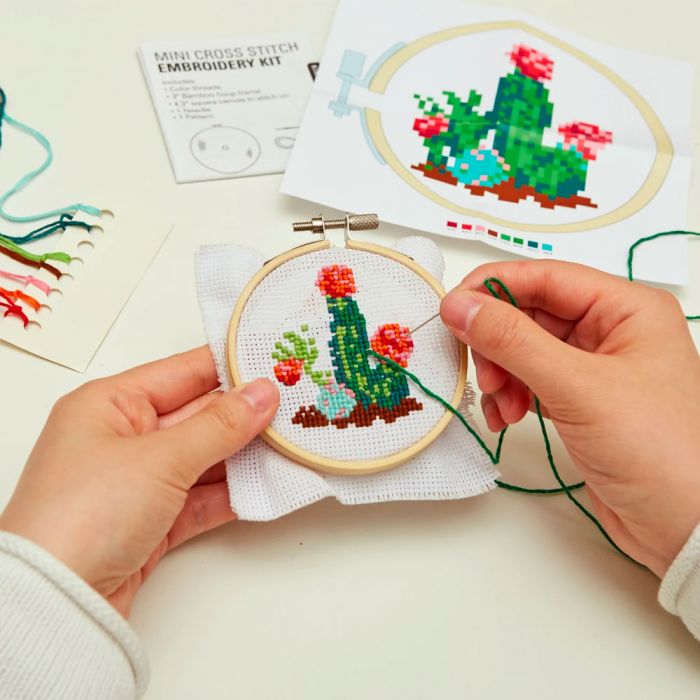 Mini Cross Stitch Kit - Cactus