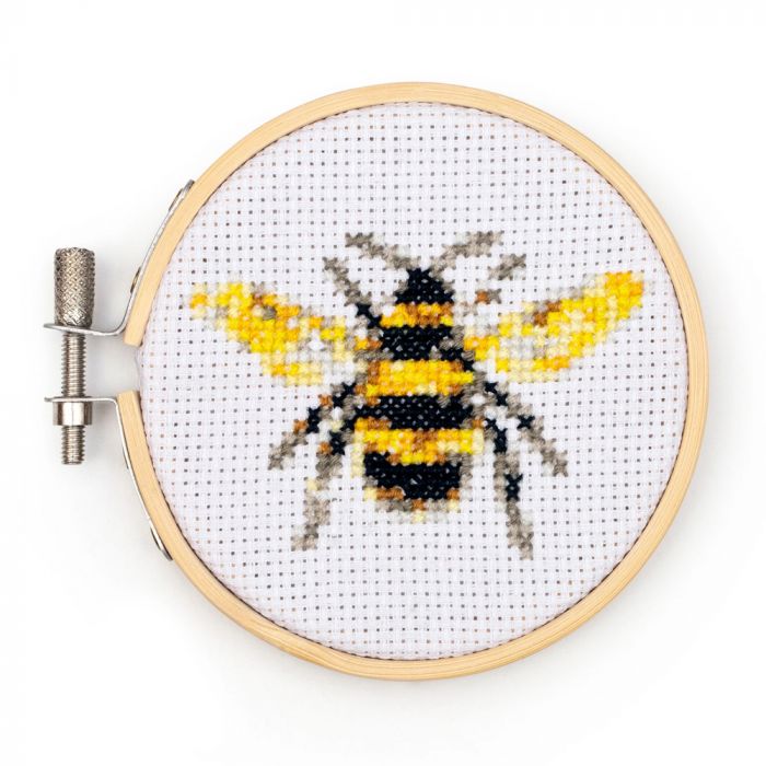 Bee Mini Cross Stitch Embroidery Kit