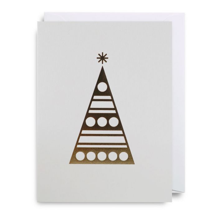 Gold Christmas Deco Tree Card