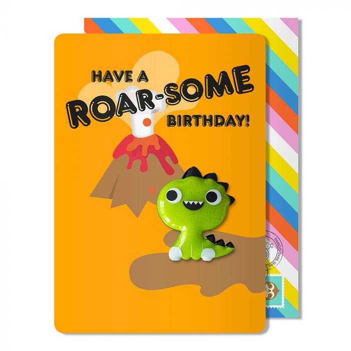 Birthday Dinosaur Magnet Card