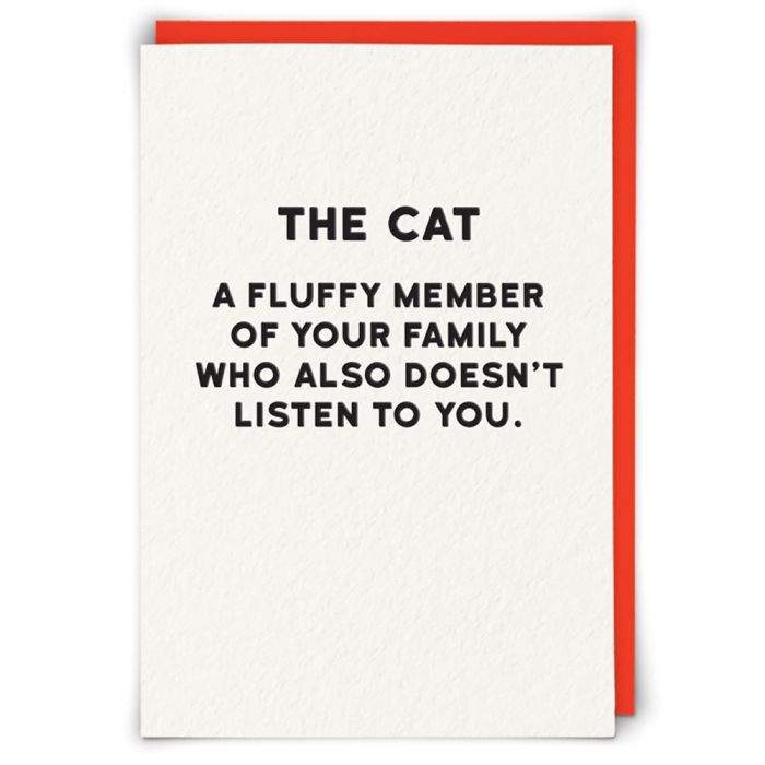 The Cat Member Of The Family Card