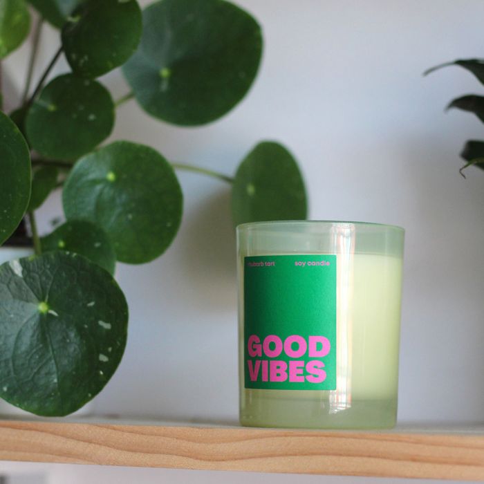 Good Vibes Colour Candle - Rhubarb Tart