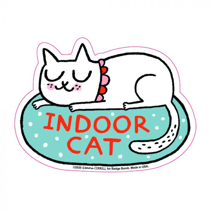 Big Sticker Indoor Cat