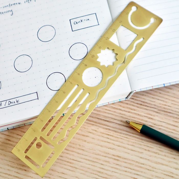 3 in 1 Metal Ruler