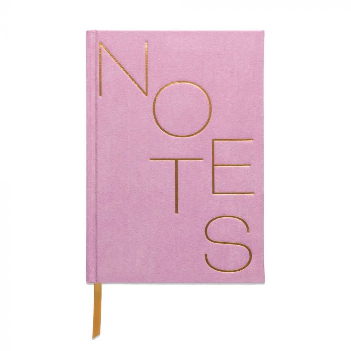 Hardcover Suede Journal - Lilac, Notes