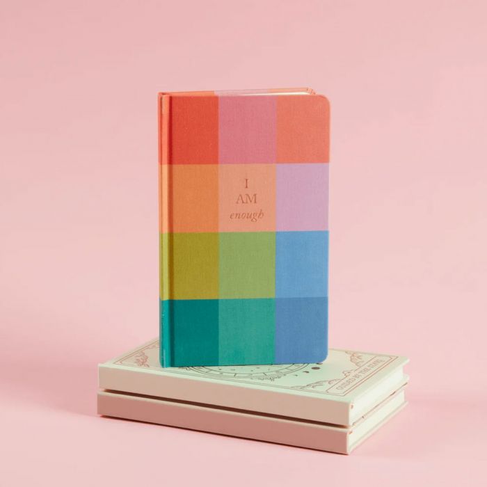 Bookcloth Journal - Rainbow Check