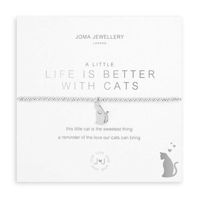 Joma Jewellery A Little Life Is Better With Cats Bracelet