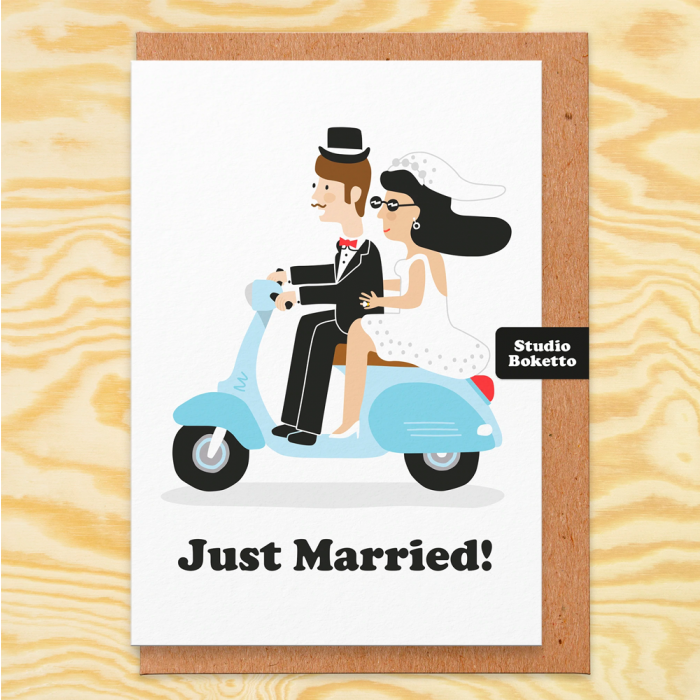 Just Married (Scooter) Card