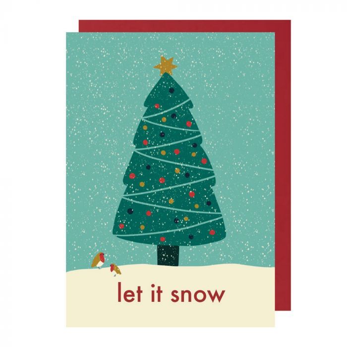 Let It Snow Tree Card