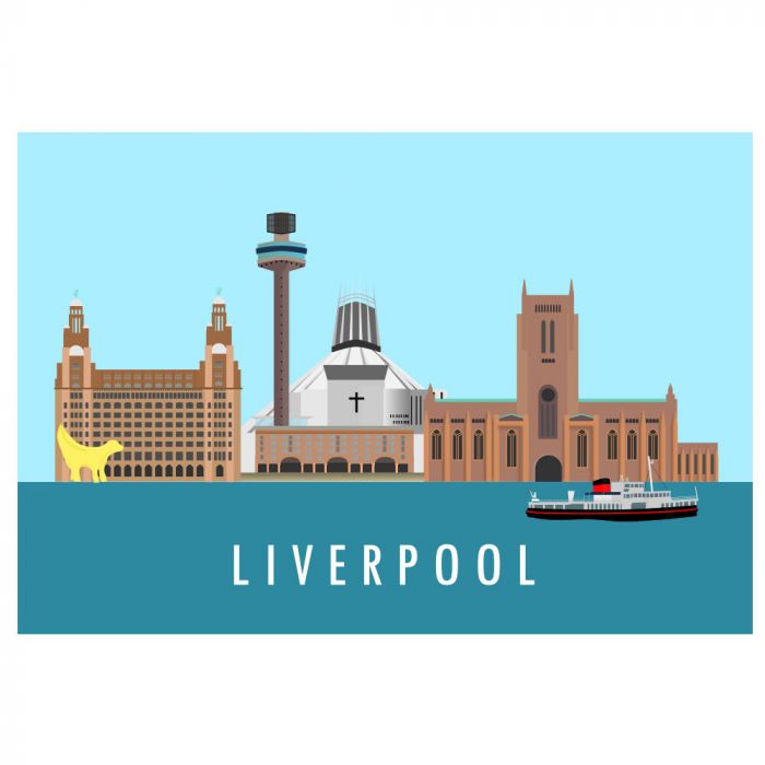 Liverpool Skyline Fridge Magnet