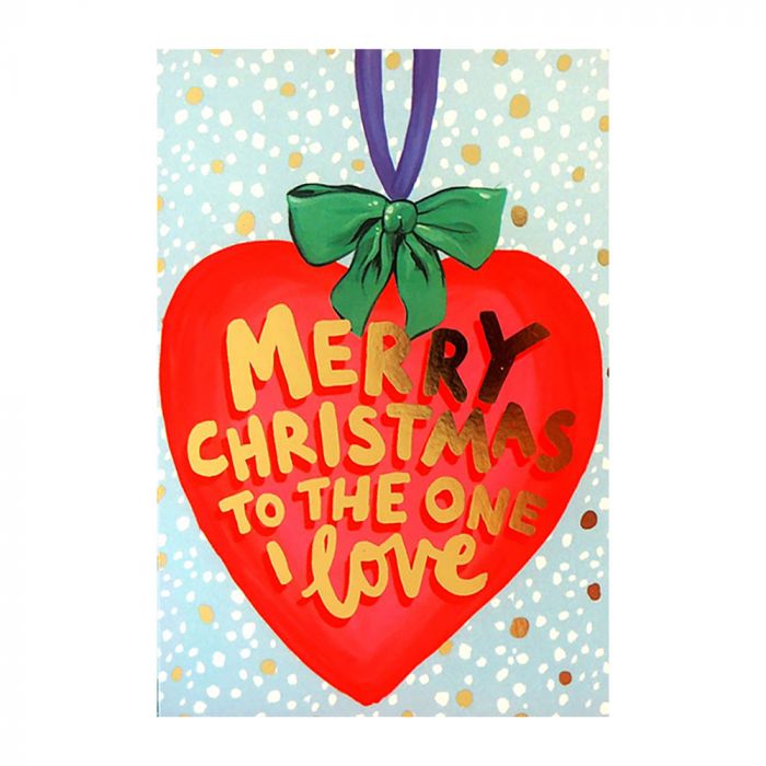 To The One I Love Christmas Card