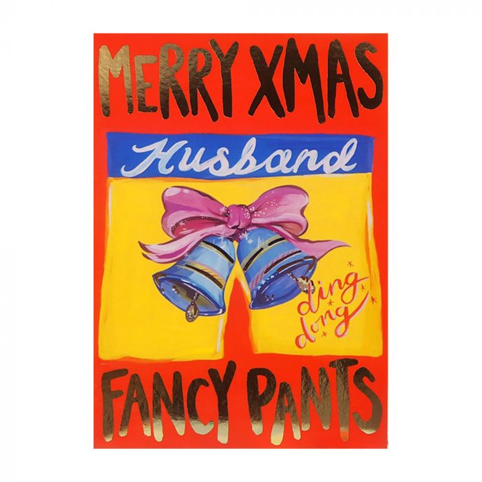 Fancy Pants Husband Christmas Card