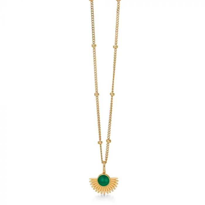 ENAMEL Copenhagen Soleil Necklace - Petrol Green 