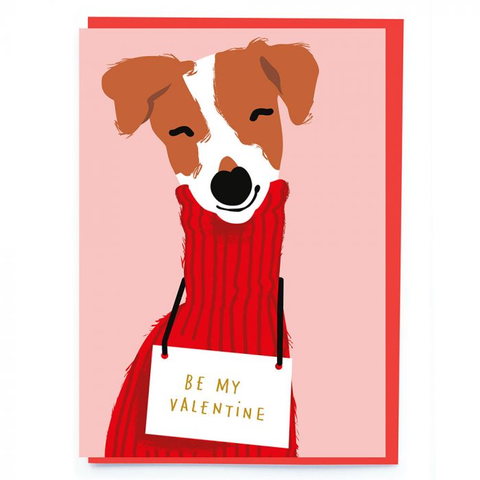 Dog in Jumper Valentines Card