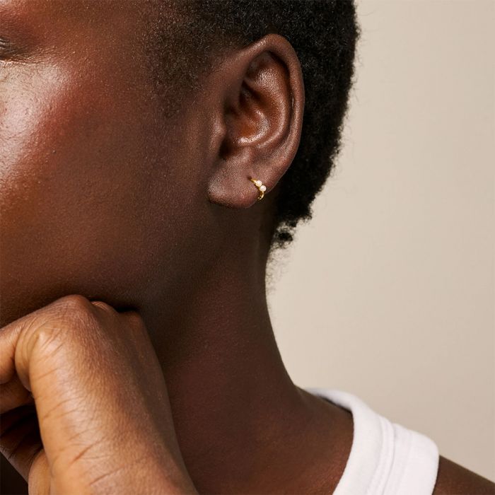 ENAMEL Copenhagen Paula Pearl Hoop Earrings