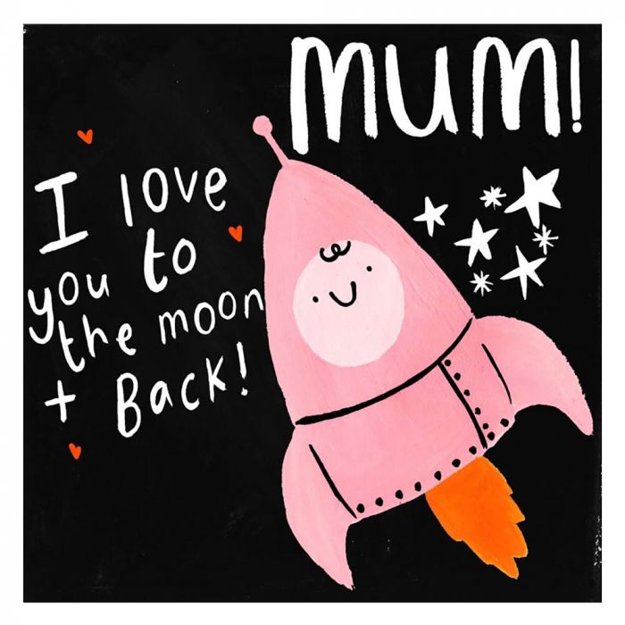 Moon & Back Mother's Day Card