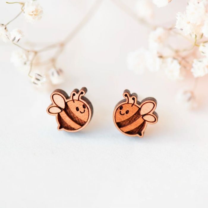 Robin Valley Bumble Bee Earrings Utility Gift UK