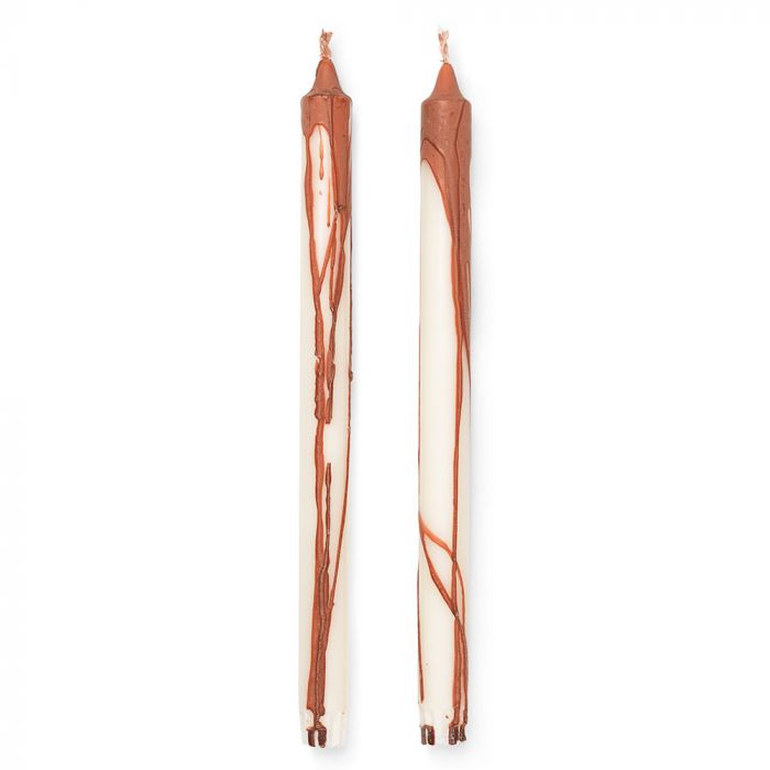 Ferm Living Dryp Candles Set of 2 - Rust