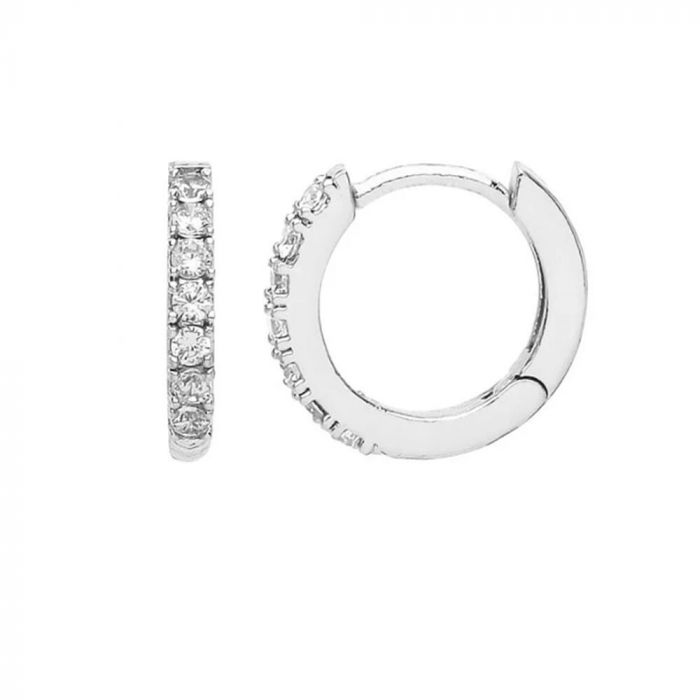 Estella Bartlett Classic Mini Silver Hoop Earrings