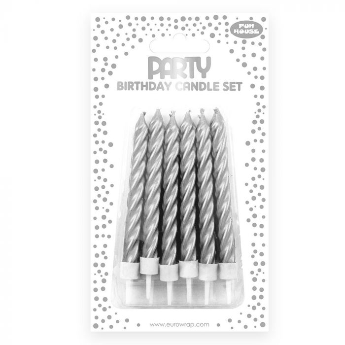 Party Candles - Silver