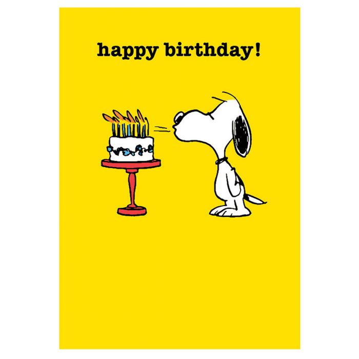 Snoopy Birthday Cake Card