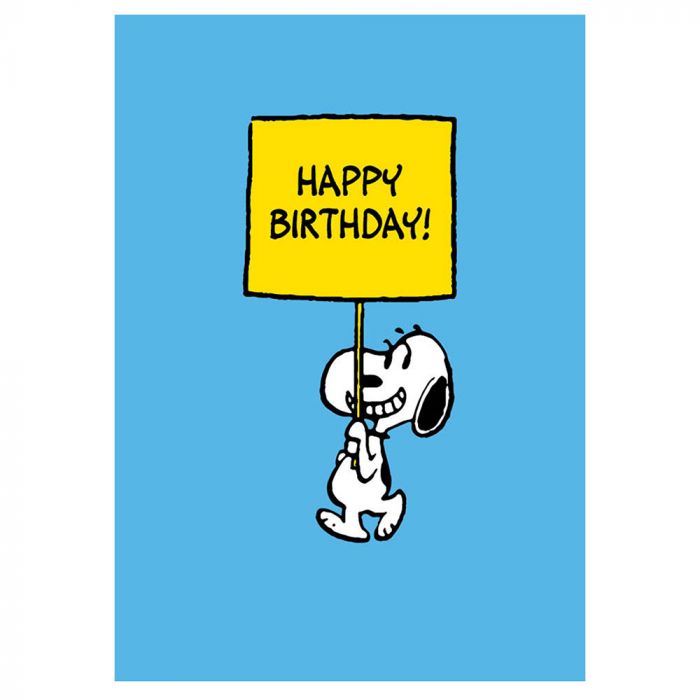 Snoopy Happy Birthday Sign Card