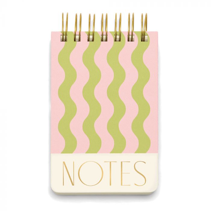 Twin Wire Notepad - Wavy Stripes