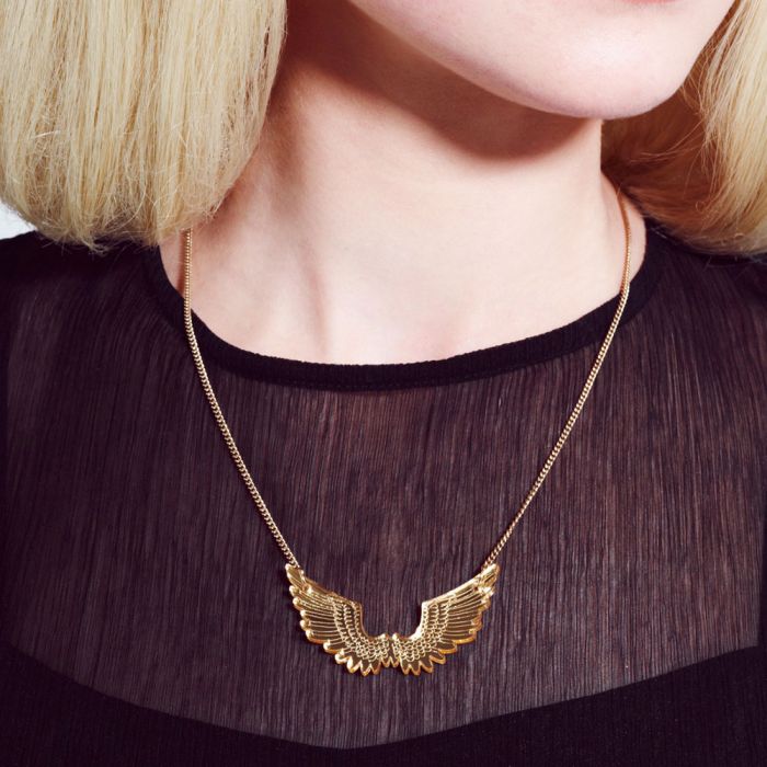 Tatty Devine Pegasus Gold Mini Necklace