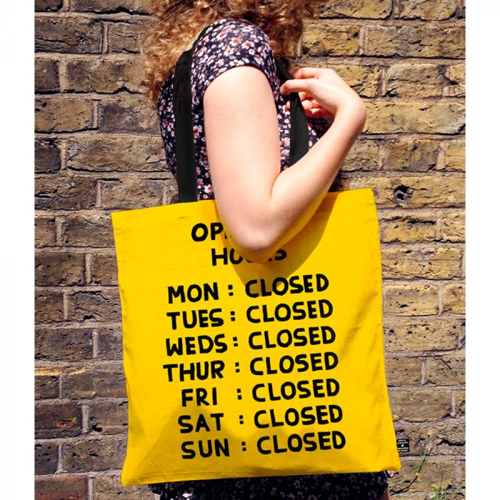 David Shrigley Opening Hours Tote