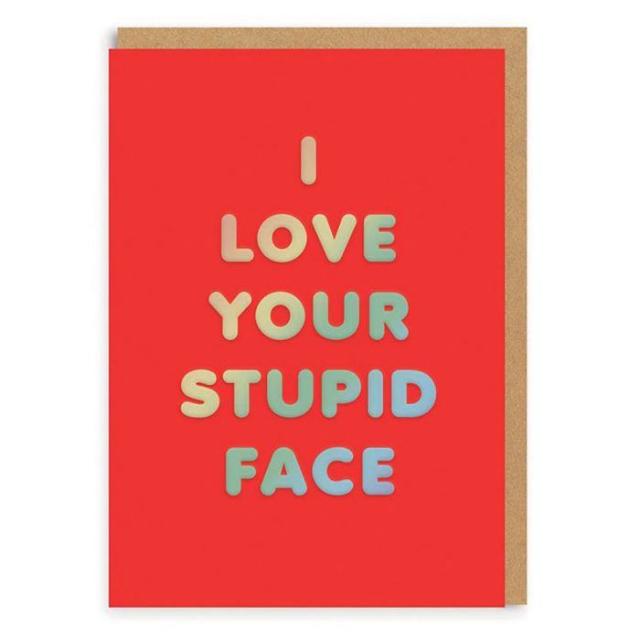 Stupid Face Valentines Card