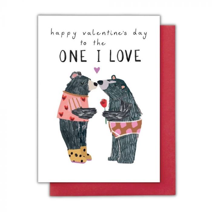 One I Love Bears Valentines Card