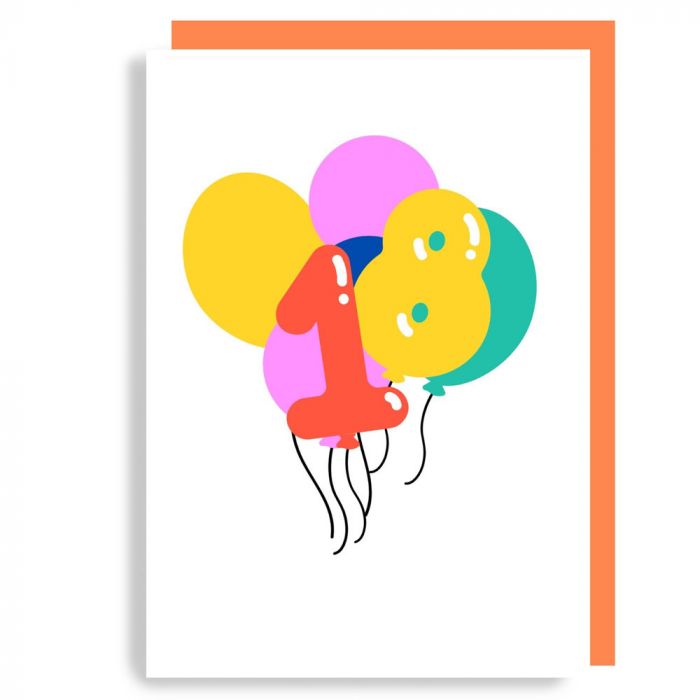 Age Balloon 18 Card