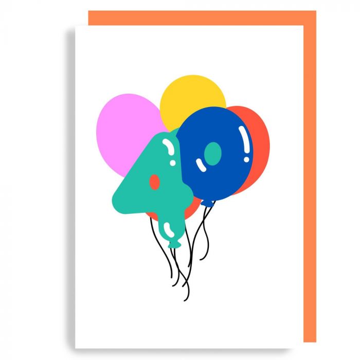 Age Balloon 40 Card