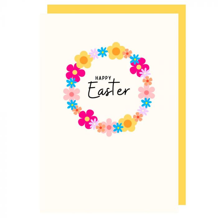 Happy Easter Wreath Card