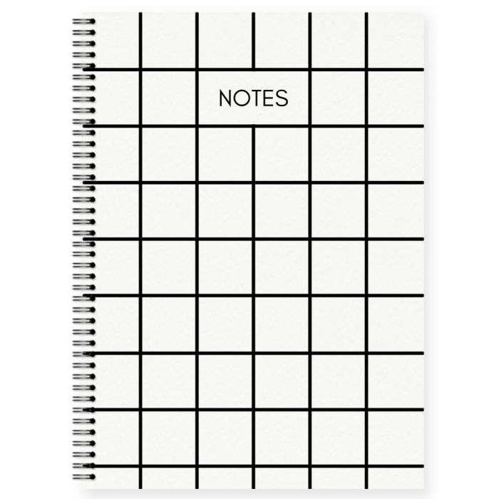 Black & White Grid A5 Notebook