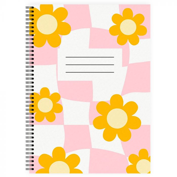 Pink & Flowers A5 Notebook