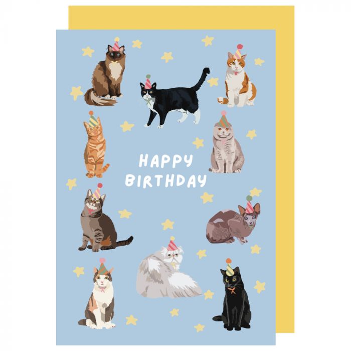 Happy Birthday Cats Card