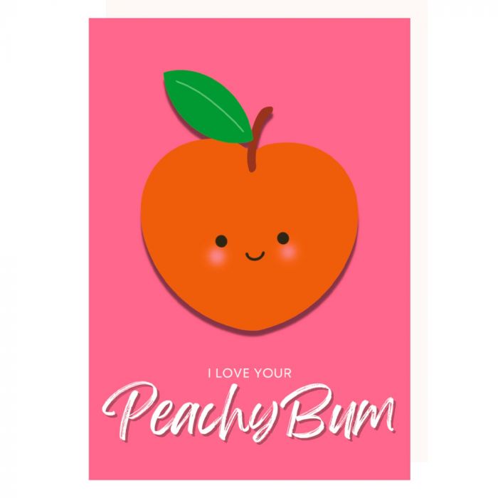 Peachy Bum Valentines Card