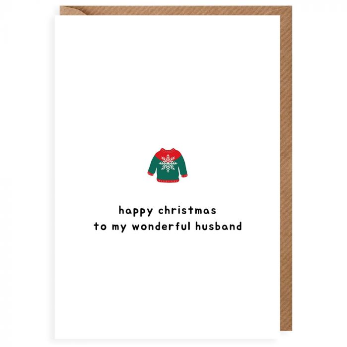 Wonderful Husband Christmas Card