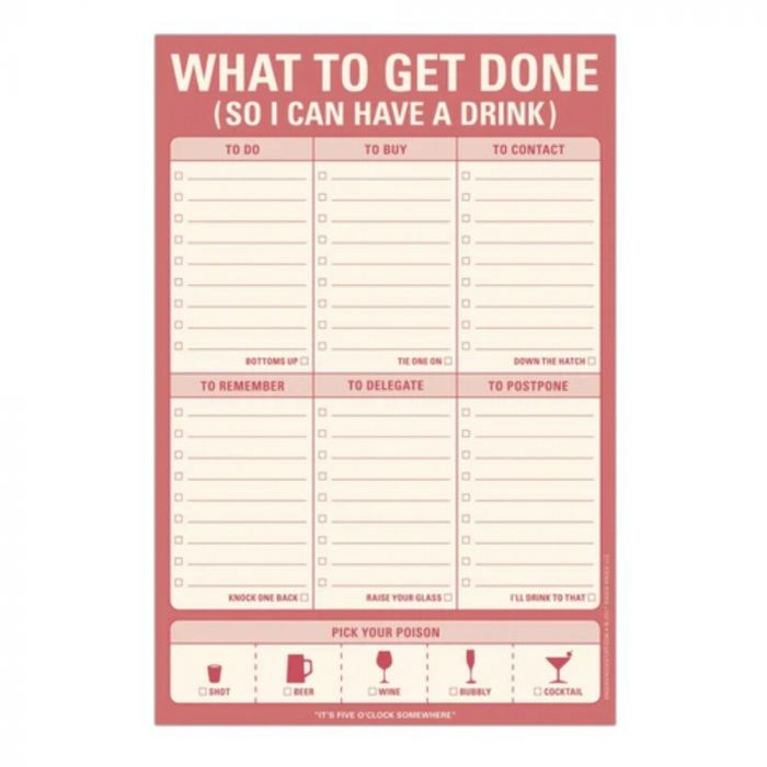 What To Get Done Notepad