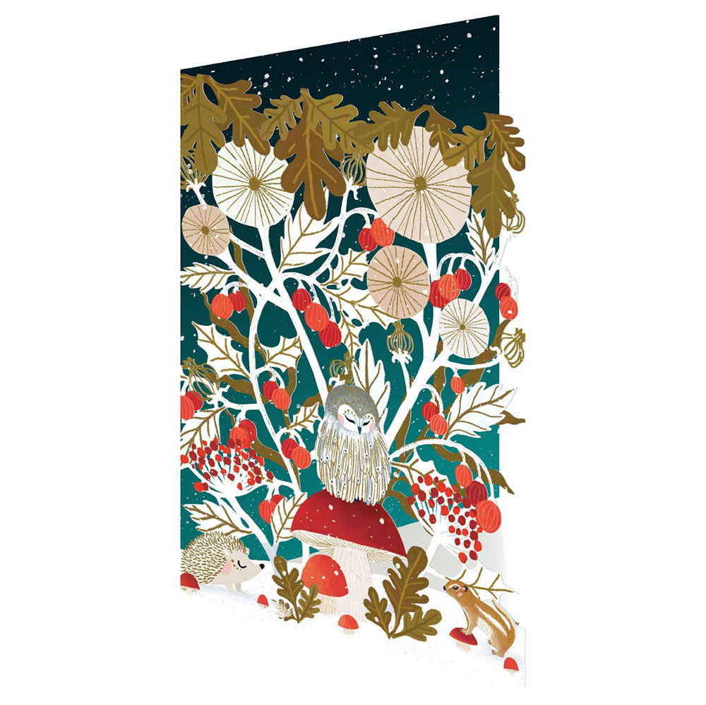 Woodland Owl Lasercut Christmas Card - Utility Gift